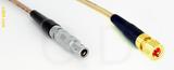 Coaxial Cable, L00 (Lemo 00 compatible) to 10-32 hex (Microdot compatible), RG316, 1 foot, 50 ohm