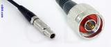 Coaxial Cable, L00 (Lemo 00 compatible) to N, RG174, 1 foot, 50 ohm