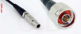 Coaxial Cable, L00 (Lemo 00 compatible) to N, RG174 low noise, 1 foot, 50 ohm