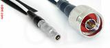 Coaxial Cable, L00 (Lemo 00 compatible) to N, RG188 low noise, 1 foot, 50 ohm