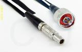 Coaxial Cable, L00 (Lemo 00 compatible) to N, RG196 low noise, 1 foot, 50 ohm