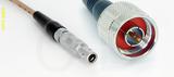 Coaxial Cable, L00 (Lemo 00 compatible) to N, RG316, 1 foot, 50 ohm