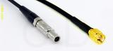 Coaxial Cable, L00 (Lemo 00 compatible) to SSMA, RG174, 1 foot, 50 ohm