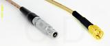 Coaxial Cable, L00 (Lemo 00 compatible) to SSMA, RG316, 1 foot, 50 ohm