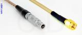 Coaxial Cable, L00 (Lemo 00 compatible) to SSMA, RG316 double shielded, 1 foot, 50 ohm