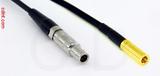 Coaxial Cable, L00 (Lemo 00 compatible) to SSMB, RG174 low loss, 1 foot, 50 ohm