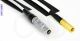 Coaxial Cable, L00 (Lemo 00 compatible) to SSMB, RG188 low noise, 1 foot, 50 ohm