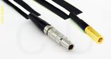 Coaxial Cable, L00 (Lemo 00 compatible) to SSMB, RG196 low noise, 32 foot, 50 ohm