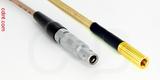 Coaxial Cable, L00 (Lemo 00 compatible) to SSMB, RG316 double shielded, 32 foot, 50 ohm