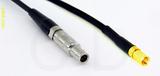 Coaxial Cable, L00 (Lemo 00 compatible) to SSMC, RG174, 1 foot, 50 ohm