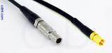 Coaxial Cable, L00 (Lemo 00 compatible) to SSMC, RG174 low loss, 1 foot, 50 ohm