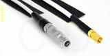 Coaxial Cable, L00 (Lemo 00 compatible) to SSMC, RG188, 1 foot, 50 ohm