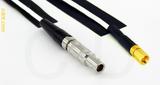 Coaxial Cable, L00 (Lemo 00 compatible) to SSMC, RG196 low noise, 1 foot, 50 ohm