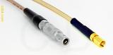 Coaxial Cable, L00 (Lemo 00 compatible) to SSMC, RG316, 1 foot, 50 ohm