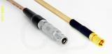 Coaxial Cable, L00 (Lemo 00 compatible) to SSMC, RG316 double shielded, 12 foot, 50 ohm