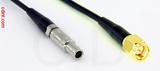 Coaxial Cable, L00 (Lemo 00 compatible) to SMA, RG174, 1 foot, 50 ohm