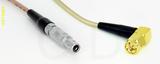 Coaxial Cable, L00 (Lemo 00 compatible) to SMA 90 degree (right angle), RG316, 1 foot, 50 ohm