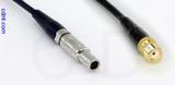 Coaxial Cable, L00 (Lemo 00 compatible) to SMA female, RG174, 1 foot, 50 ohm