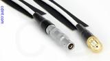 Coaxial Cable, L00 (Lemo 00 compatible) to SMA female, RG188, 1 foot, 50 ohm