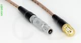 Coaxial Cable, L00 (Lemo 00 compatible) to SMA female, RG316, 1 foot, 50 ohm