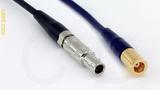 Coaxial Cable, L00 (Lemo 00 compatible) to SMB plug (female contact), RG174, 1 foot, 50 ohm