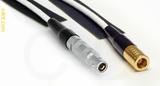 Coaxial Cable, L00 (Lemo 00 compatible) to SMB plug (female contact), RG188 low noise, 6 foot, 50 ohm