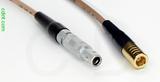 Coaxial Cable, L00 (Lemo 00 compatible) to SMB plug (female contact), RG316, 1 foot, 50 ohm