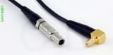 Coaxial Cable, L00 (Lemo 00 compatible) to SMB 90 degree (right angle) jack (male contact), RG174, 6 foot, 50 ohm