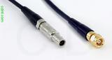 Coaxial Cable, L00 (Lemo 00 compatible) to SMC (Subvis), RG174, 1 foot, 50 ohm