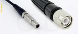 Coaxial Cable, L00 (Lemo 00 compatible) to TNC, RG174, 1 foot, 50 ohm