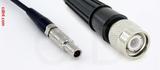 Coaxial Cable, L00 (Lemo 00 compatible) to TNC, RG174 low noise, 1 foot, 50 ohm