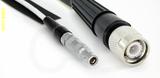 Coaxial Cable, L00 (Lemo 00 compatible) to TNC, RG188, 1 foot, 50 ohm