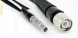 Coaxial Cable, L00 (Lemo 00 compatible) to TNC, RG188 low noise, 1 foot, 50 ohm