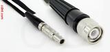 Coaxial Cable, L00 (Lemo 00 compatible) to TNC, RG196 low noise, 1 foot, 50 ohm