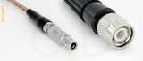 Coaxial Cable, L00 (Lemo 00 compatible) to TNC, RG316, 1 foot, 50 ohm