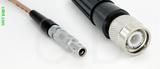 Coaxial Cable, L00 (Lemo 00 compatible) to TNC, RG316 double shielded, 1 foot, 50 ohm