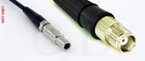 Coaxial Cable, L00 (Lemo 00 compatible) to TNC female, RG174, 24 foot, 50 ohm