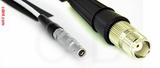 Coaxial Cable, L00 (Lemo 00 compatible) to TNC female, RG188, 1 foot, 50 ohm