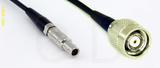 Coaxial Cable, L00 (Lemo 00 compatible) to TNC reverse polarity, RG174, 1 foot, 50 ohm