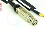 Coaxial Cable, L1 (Lemo 1 compatible) to MMCX plug (male contact), RG188, 12 foot, 50 ohm