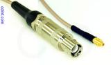 Coaxial Cable, L1 (Lemo 1 compatible) to MMCX plug (male contact), RG316, 2 foot, 50 ohm