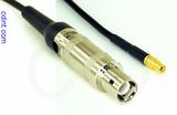 Coaxial Cable, L1 (Lemo 1 compatible) to MMCX jack (female contact), RG174, 10 foot, 50 ohm