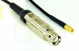 Coaxial Cable, L1 (Lemo 1 compatible) to MMCX jack (female contact), RG174 low noise, 50 foot, 50 ohm