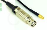 Coaxial Cable, L1 (Lemo 1 compatible) to MMCX jack (female contact), RG174 flexible (TPR jacket), 1 foot, 50 ohm