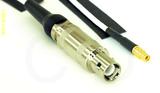 Coaxial Cable, L1 (Lemo 1 compatible) to MMCX jack (female contact), RG188, 1 foot, 50 ohm