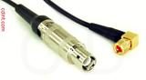 Coaxial Cable, L1 (Lemo 1 compatible) to 10-32 (Microdot compatible) 90 degree (right angle), RG174, 1 foot, 50 ohm