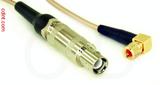 Coaxial Cable, L1 (Lemo 1 compatible) to 10-32 (Microdot compatible) 90 degree (right angle), RG316, 1 foot, 50 ohm