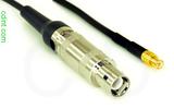 Coaxial Cable, L1 (Lemo 1 compatible) to MCX plug (male contact), RG174, 1 foot, 50 ohm