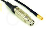 Coaxial Cable, L1 (Lemo 1 compatible) to MCX jack (female contact), RG174 flexible (TPR jacket), 1 foot, 50 ohm