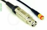 Coaxial Cable, L1 (Lemo 1 compatible) to 10-32 (Microdot compatible) female, RG174, 1 foot, 50 ohm